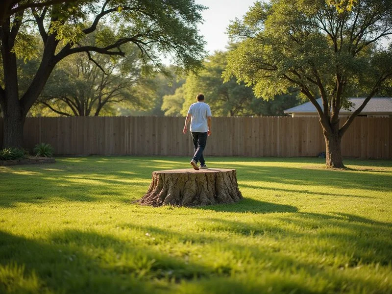 Clean Austin yard after stump removal